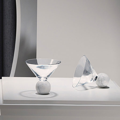 On the Rocks Martini Glass
