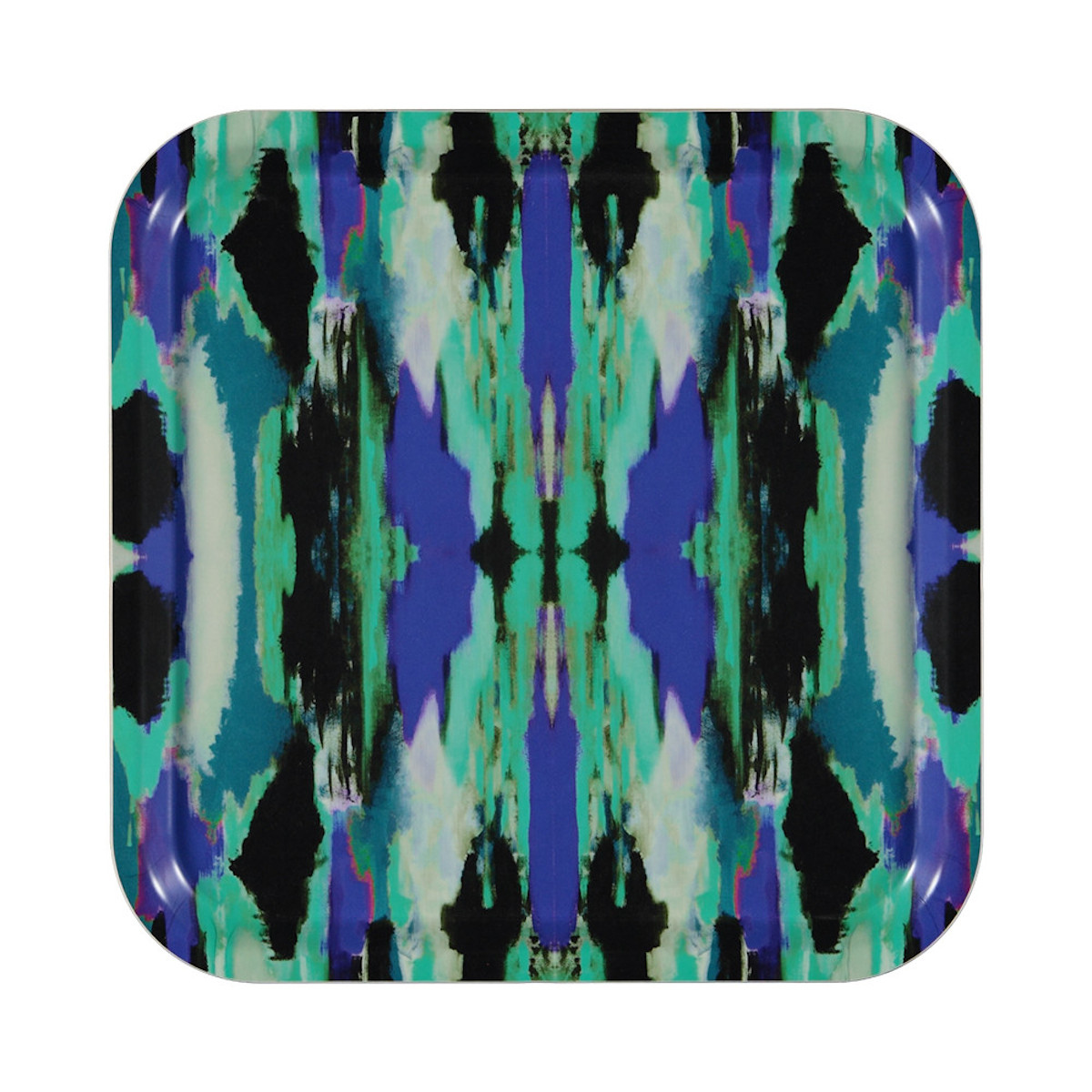 Zesty Ikat blue tray