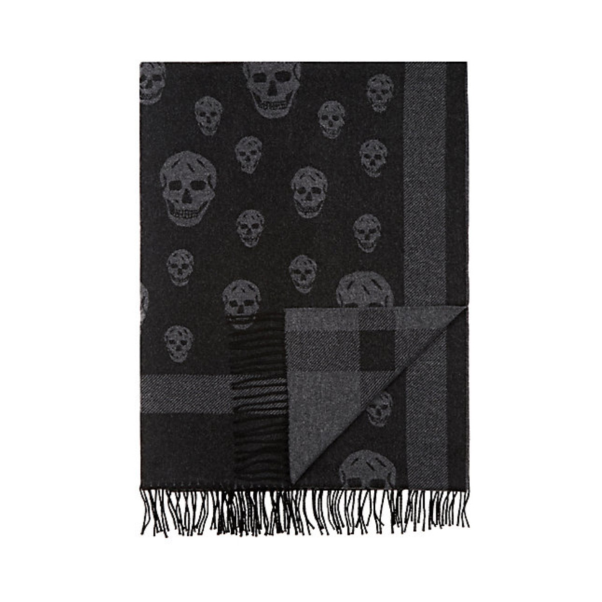 Skull Wool-Cashmere Throw