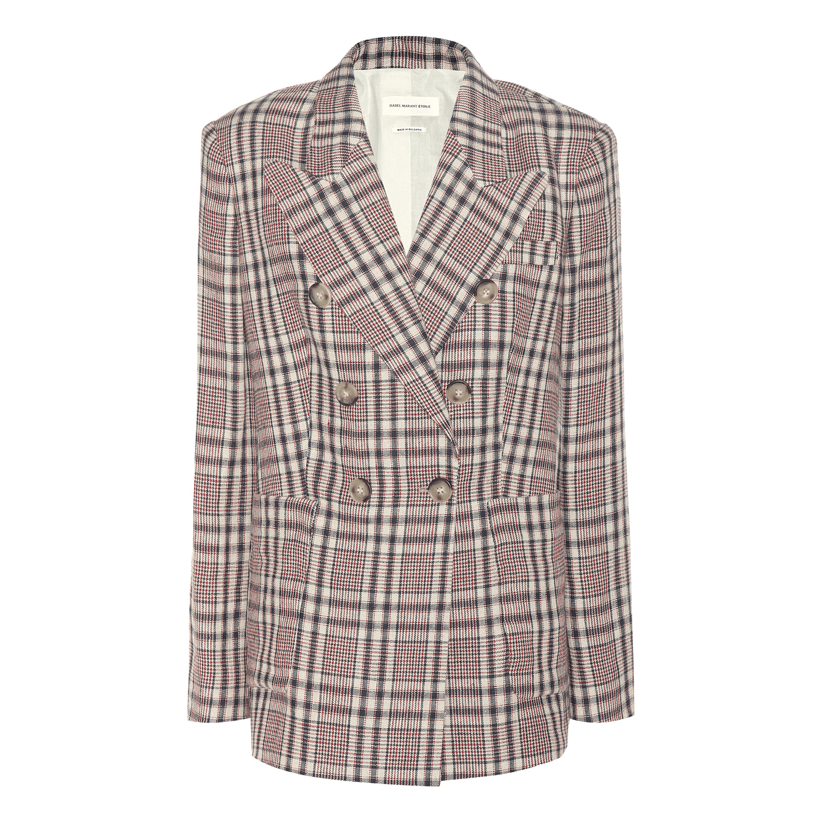 Janey plaid linen jacket
