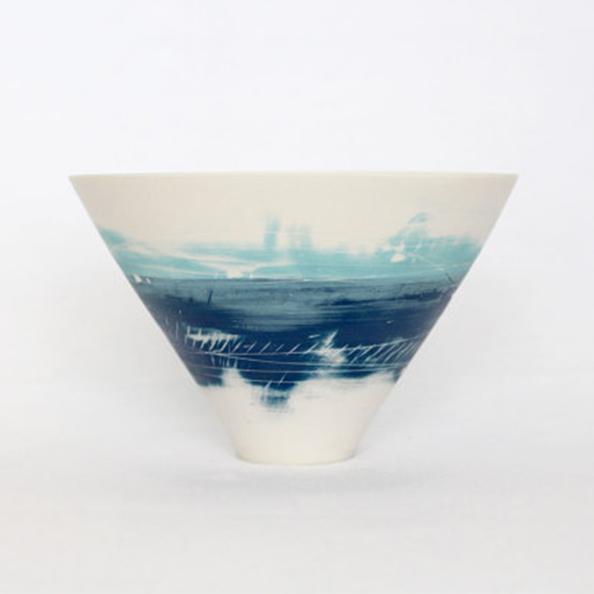 Teal and Turquoise V Bowl