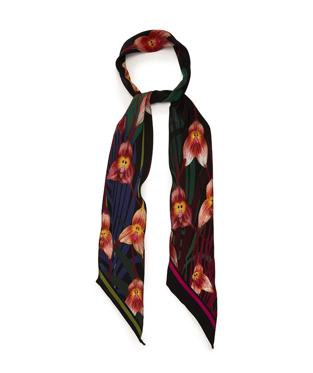 Orchid Print Scarf
