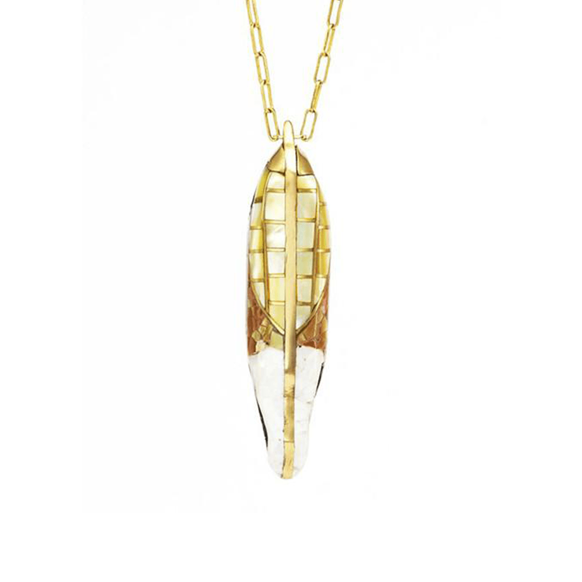 Aurora Inlaid Pendant Necklace