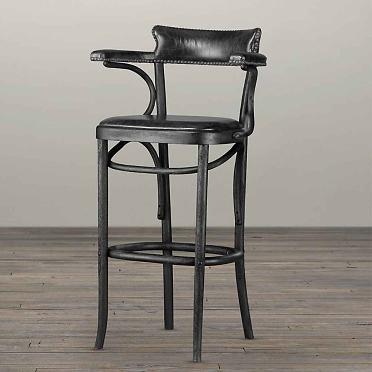 Vienna Cafe Leather Stool