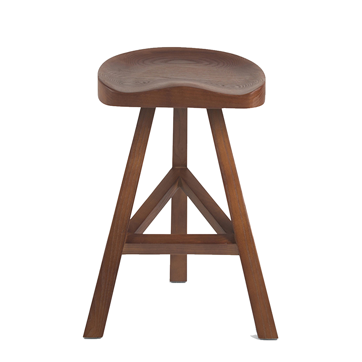 Walnut Wood Moulded Bar Stool