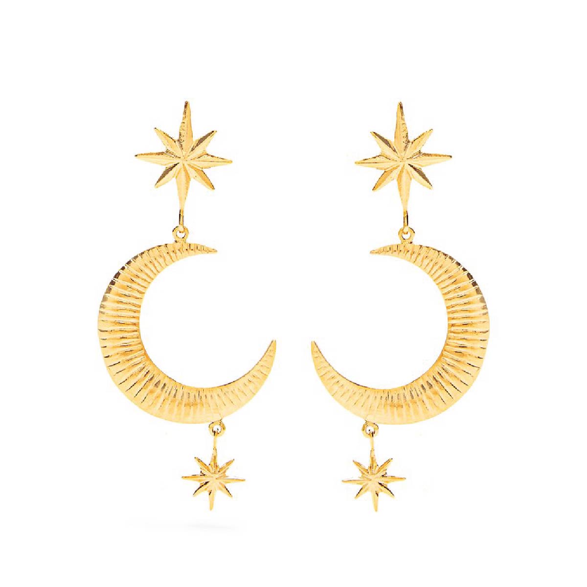 Star and Moon Earrings