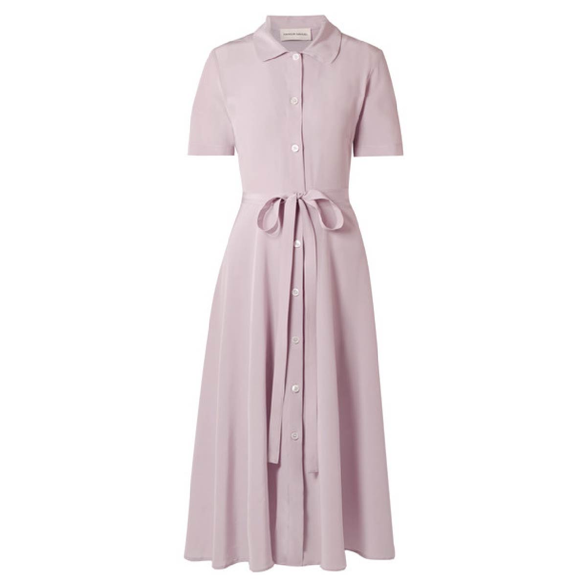 Belted Silk Dress