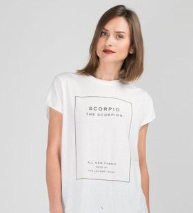 Scorpio Vintage Rolled Sleeve Tee  