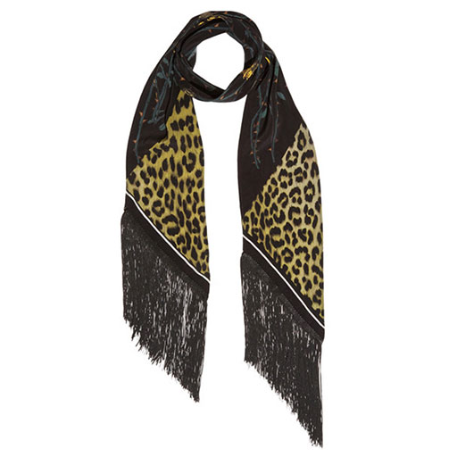 Rose Leopard Scarf
